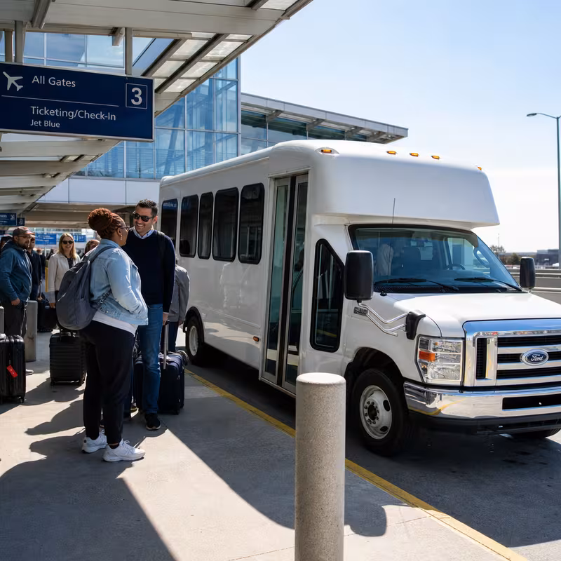 Black Mercedes Sprinter van staged for an Indianapolis Airport Transportation group