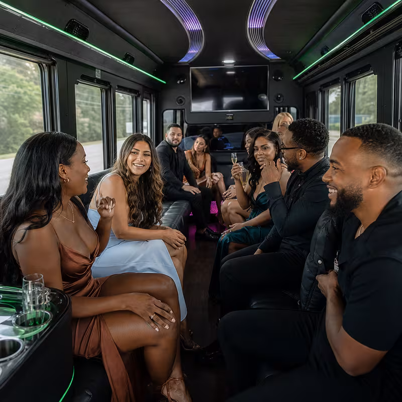 Black Mercedes Sprinter van staged for an Indianapolis Private Event Transportation group