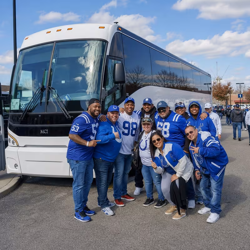 Passengers loading luggage while boarding an Indianapolis group shuttle