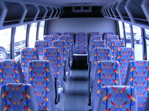 Evansville 24 Passenger Mini Bus Interior