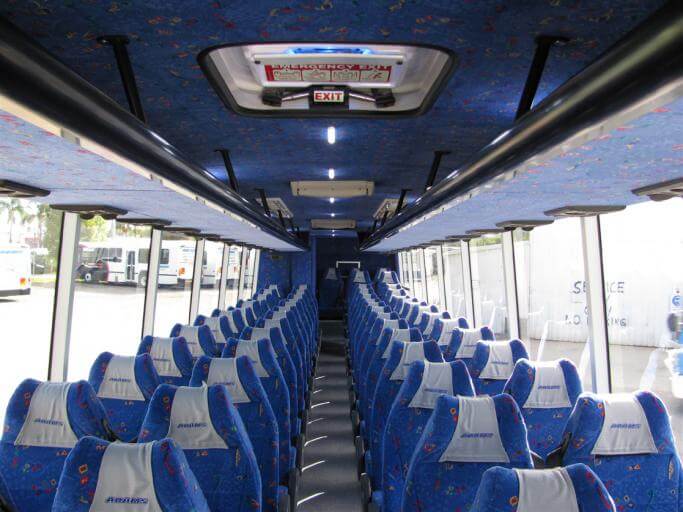 Bloomington 56 Passenger Charter Bus Interior