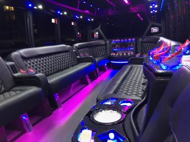 Fishers 15 Passenger Party Bus Interior