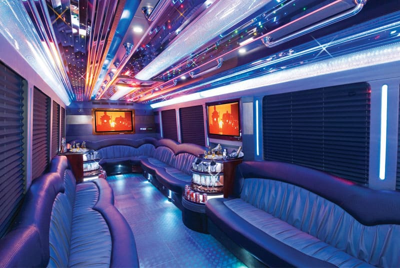 Fishers 20 Passenger Party Bus Interior