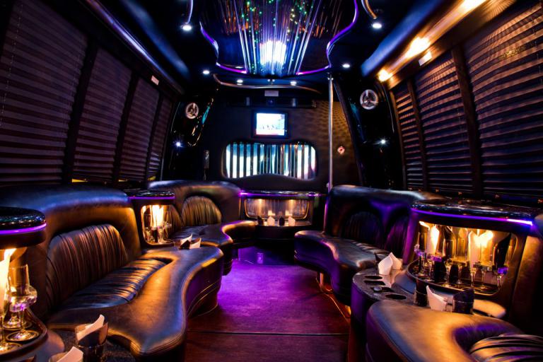 Bloomington 22 Passenger Party Bus Interior